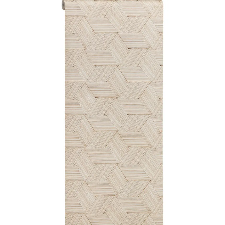 Behang Lilly Bruin/Wit|Kwantum Fashion