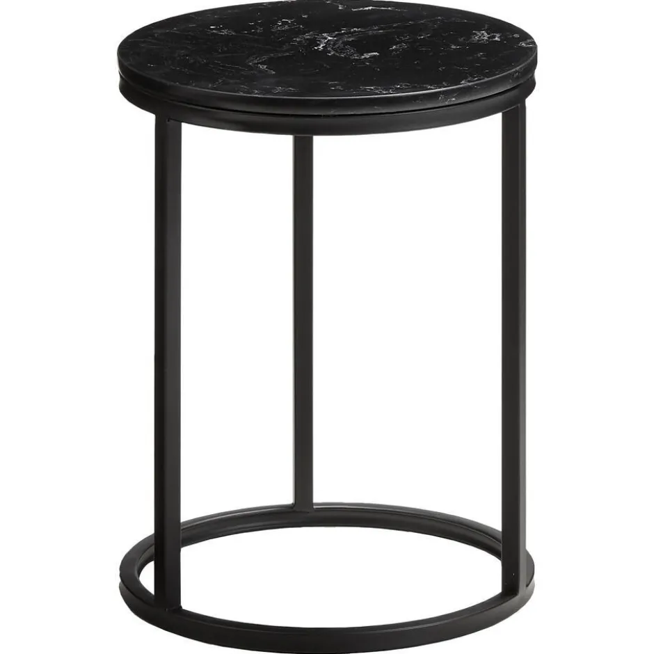 Bijzettafel Marzio Zwart ø 34 Cm|Kwantum Online