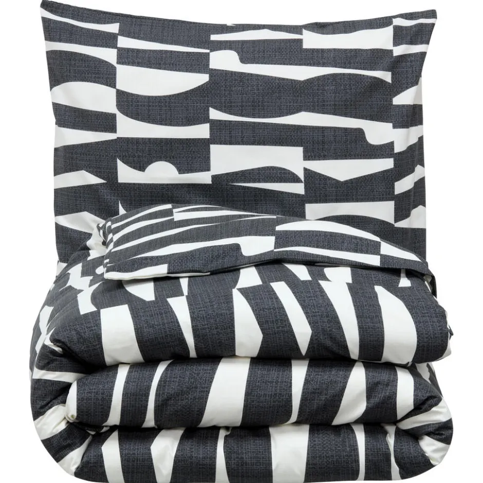 Dekbedovertrek Flanel Ozzie Zwart Wit 140x220 Cm|Kwantum New