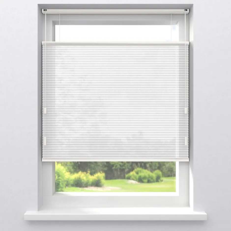 Dubbel Plissé Jikke Wit Lichtdoorlatend|Kwantum Hot