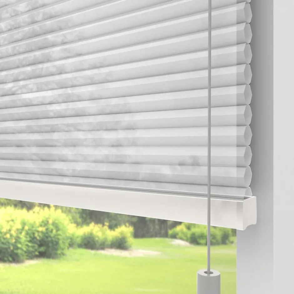 Dubbel Plissé Jikke Wit Lichtdoorlatend|Kwantum Hot