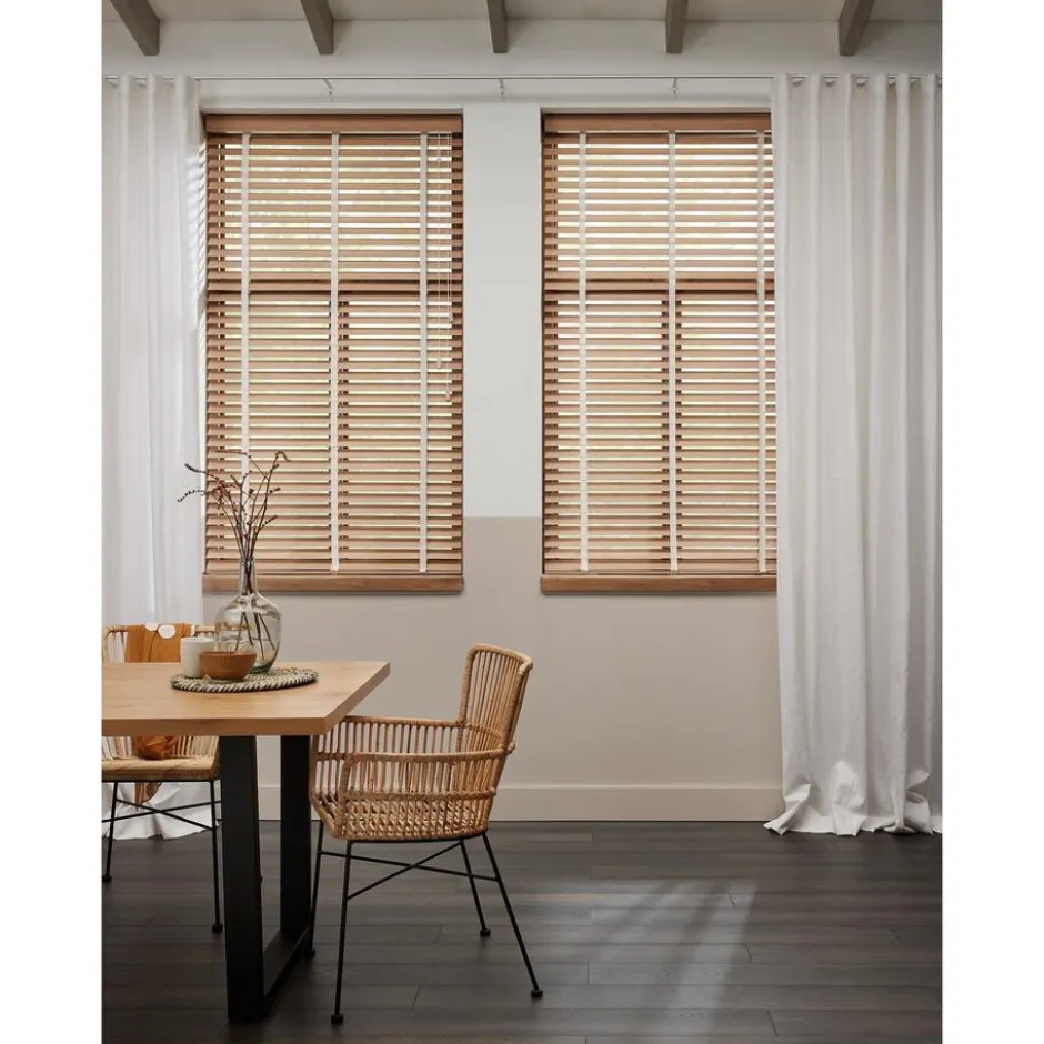 Fenstr Bamboe Jaloezie Wietze Beige 50mm|Kwantum Sale