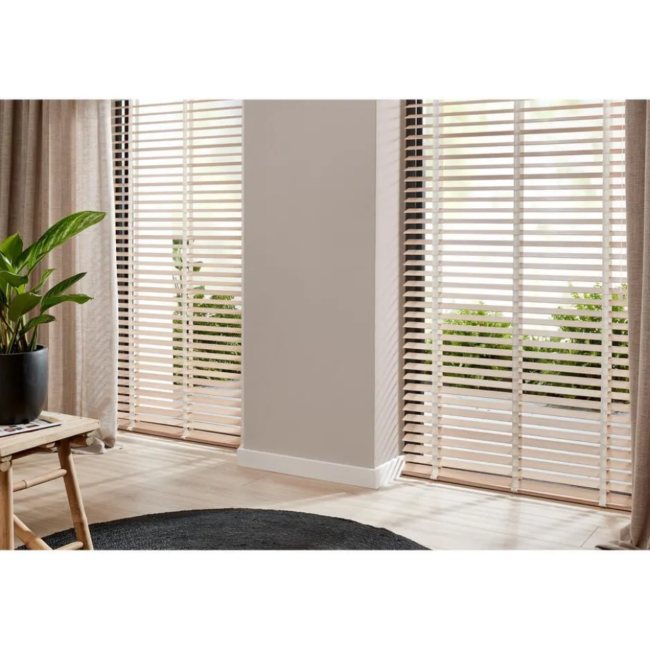 Fenstr Bamboe Jaloezie Wietze Beige 50mm|Kwantum Sale