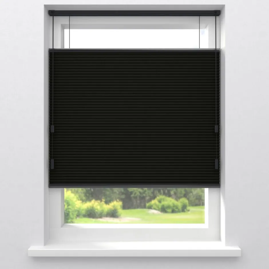 Fenstr Dubbel Plissé Suus Zwart Verduisterend|Kwantum Outlet