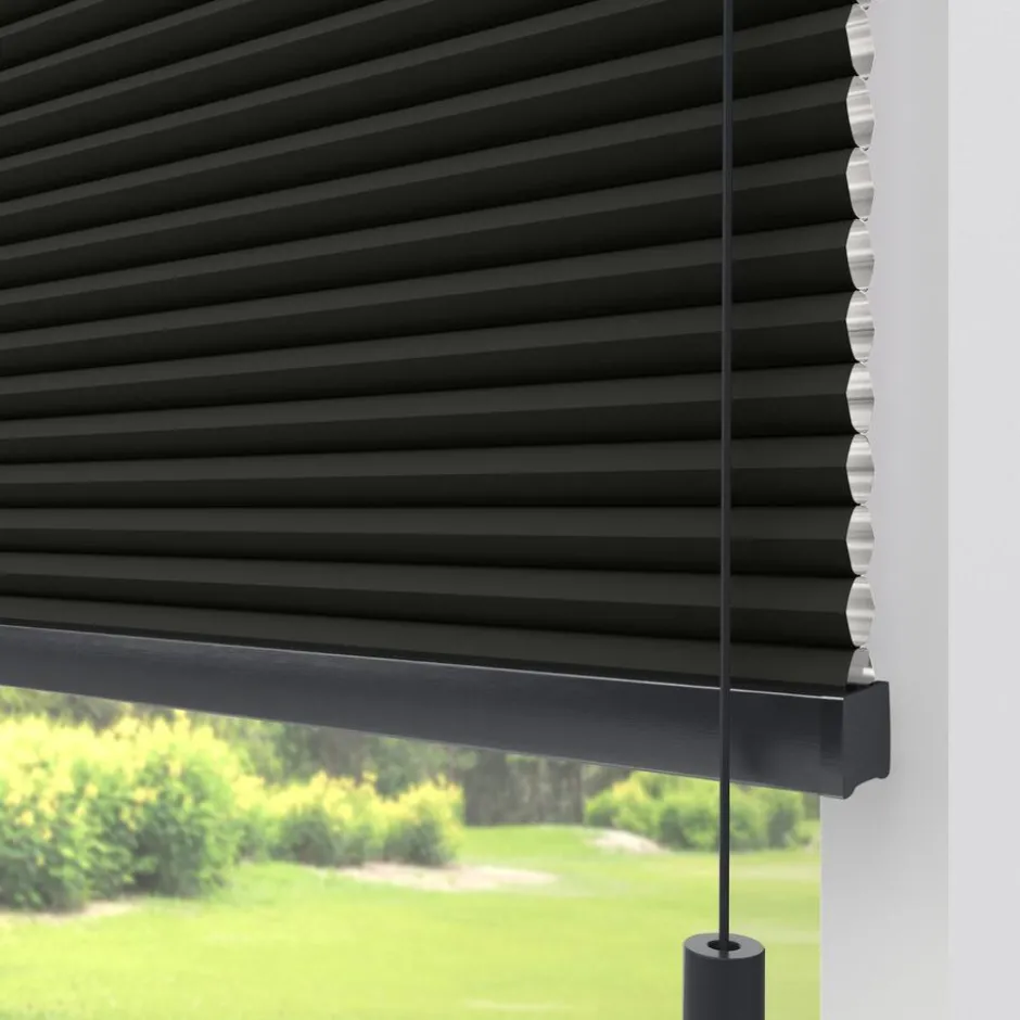 Fenstr Dubbel Plissé Suus Zwart Verduisterend|Kwantum Outlet