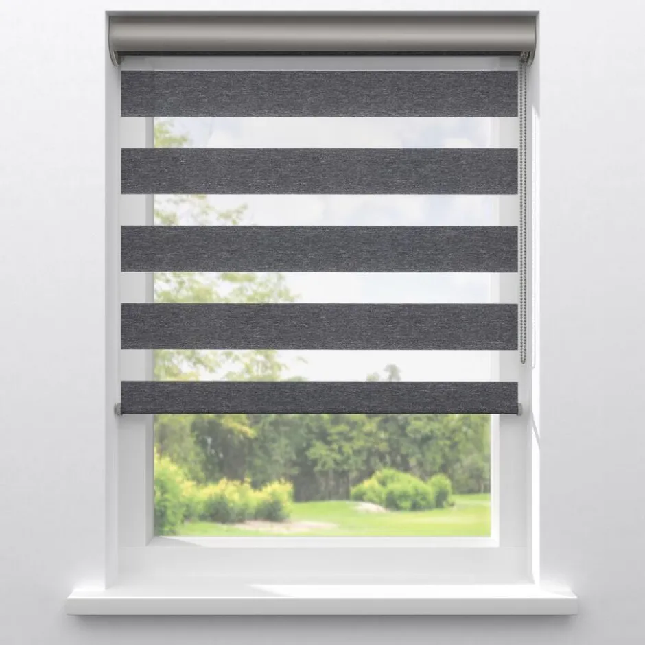 Fenstr Duo Rolgordijn Michiel Donkergrijs|Kwantum Clearance