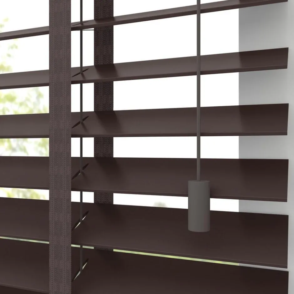 Fenstr Houten Jaloezie Harm Bruin 50mm|Kwantum Discount