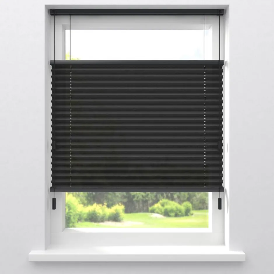 Fenstr Plissé Mara Zwart Lichtdoorlatend|Kwantum Best