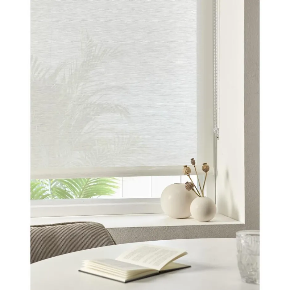 Fenstr Rolgordijn Fleur Wit Transparant|Kwantum Clearance