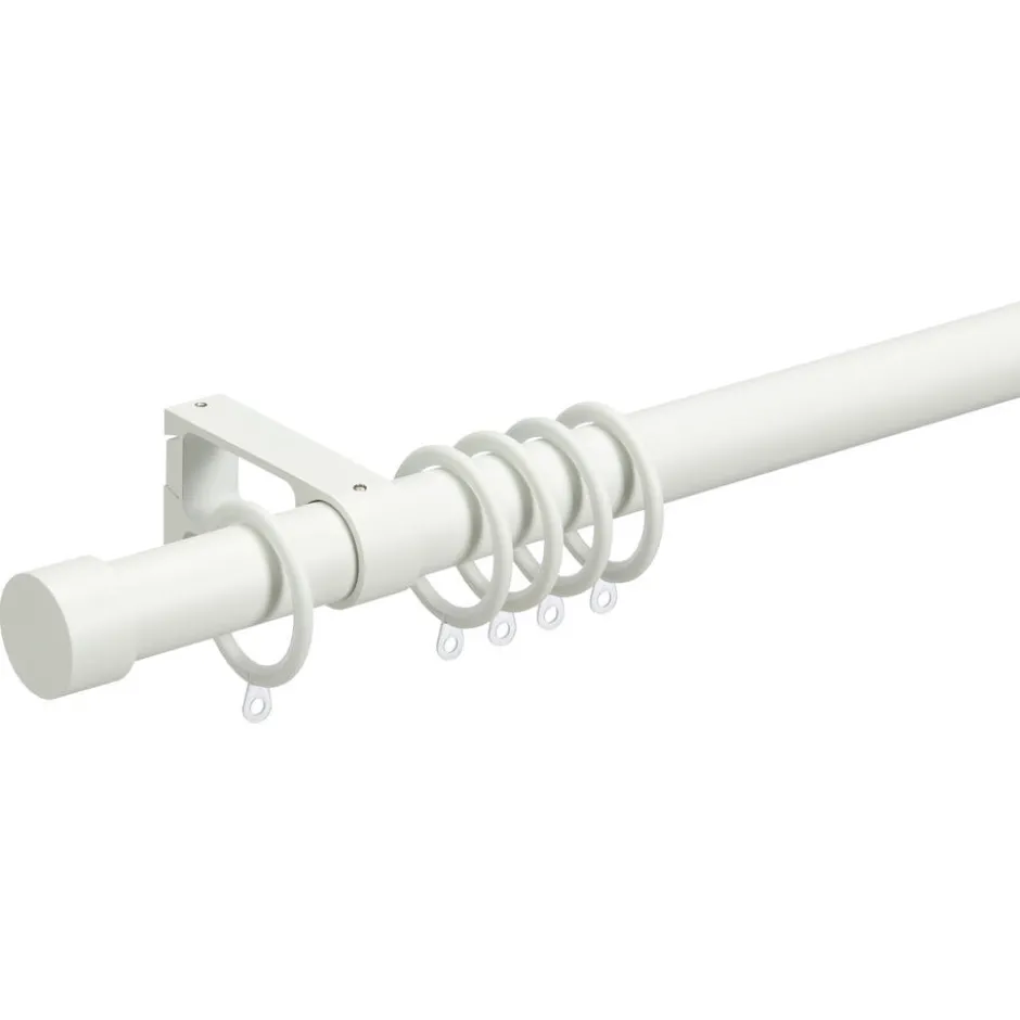Gordijnroede 120 Cm Wit Metaal Ø28mm|Kwantum Discount