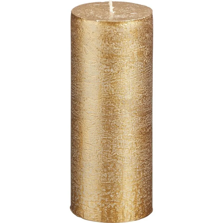 Kaars Rustiek Goud 7x17 Cm|Kwantum Best