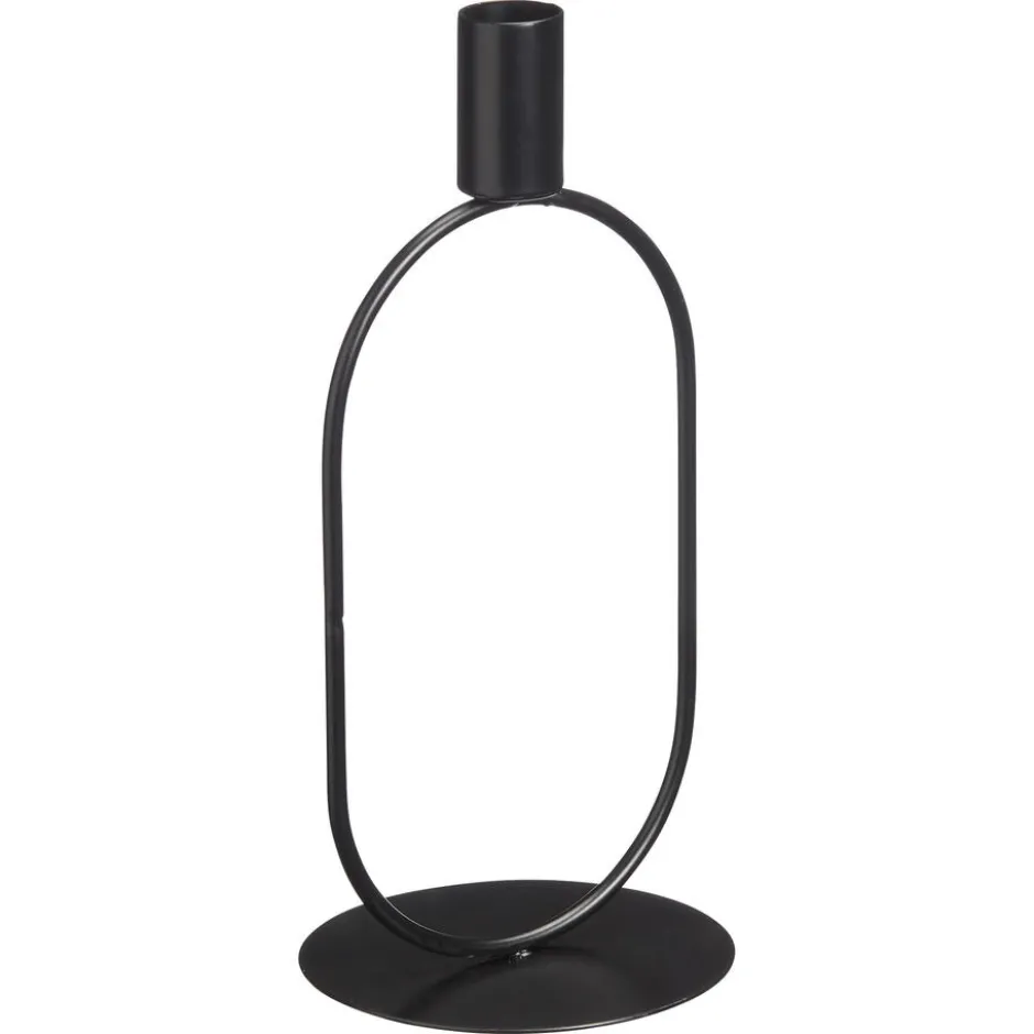 Kandelaar Obi Ovaal Zwart|Kwantum Fashion