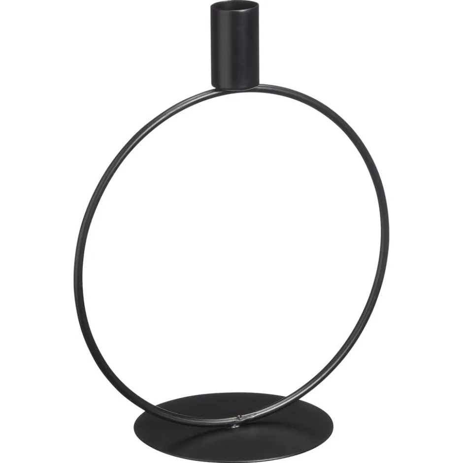 Kandelaar Obi Rond Zwart|Kwantum Outlet