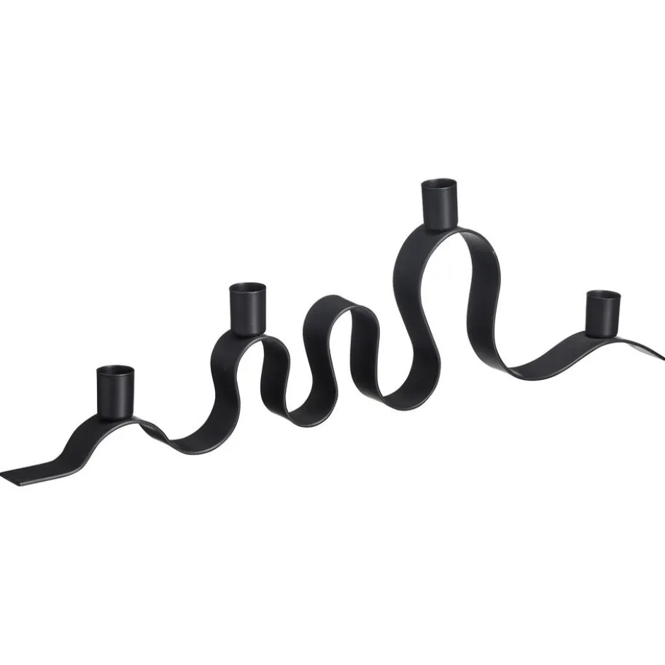 Kandelaar Wave Zwart|Kwantum Online