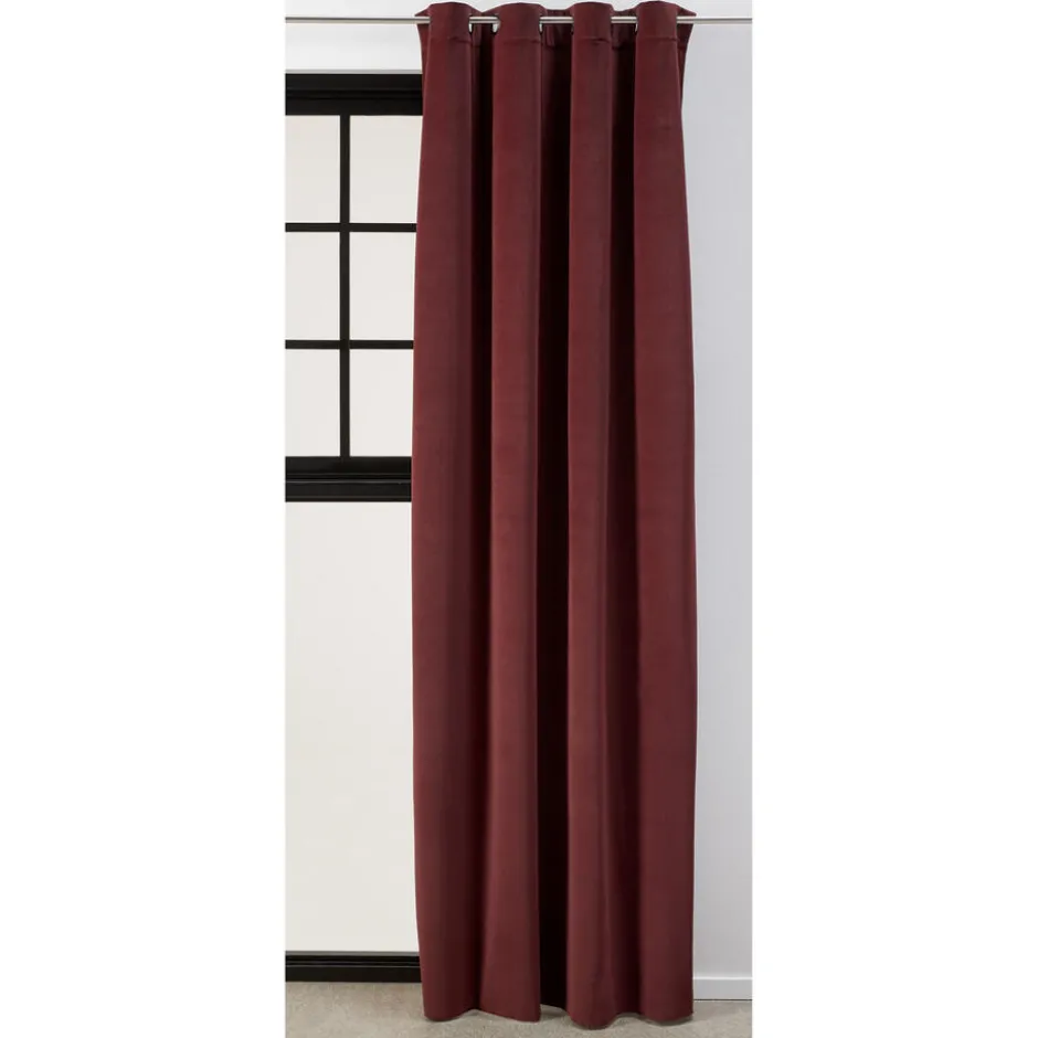 Kant En Klaar Gordijn Valerie Rood Bruin|Kwantum Best