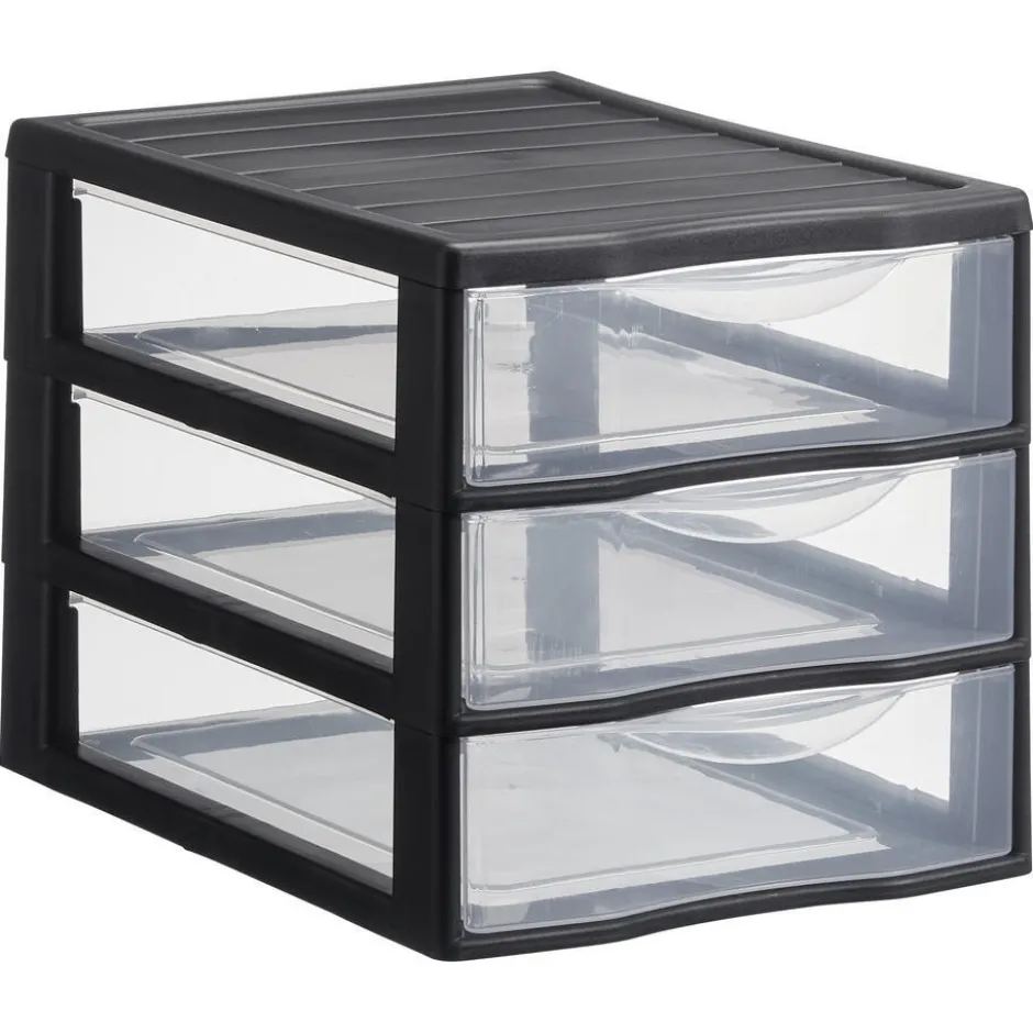 Ladekast 3 Lades Zwart|Kwantum Online