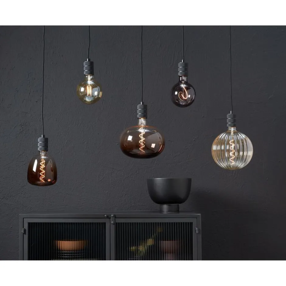 LED Lamp 22x22,5 Cm Bruin E27 Dimbaar|Kwantum Best