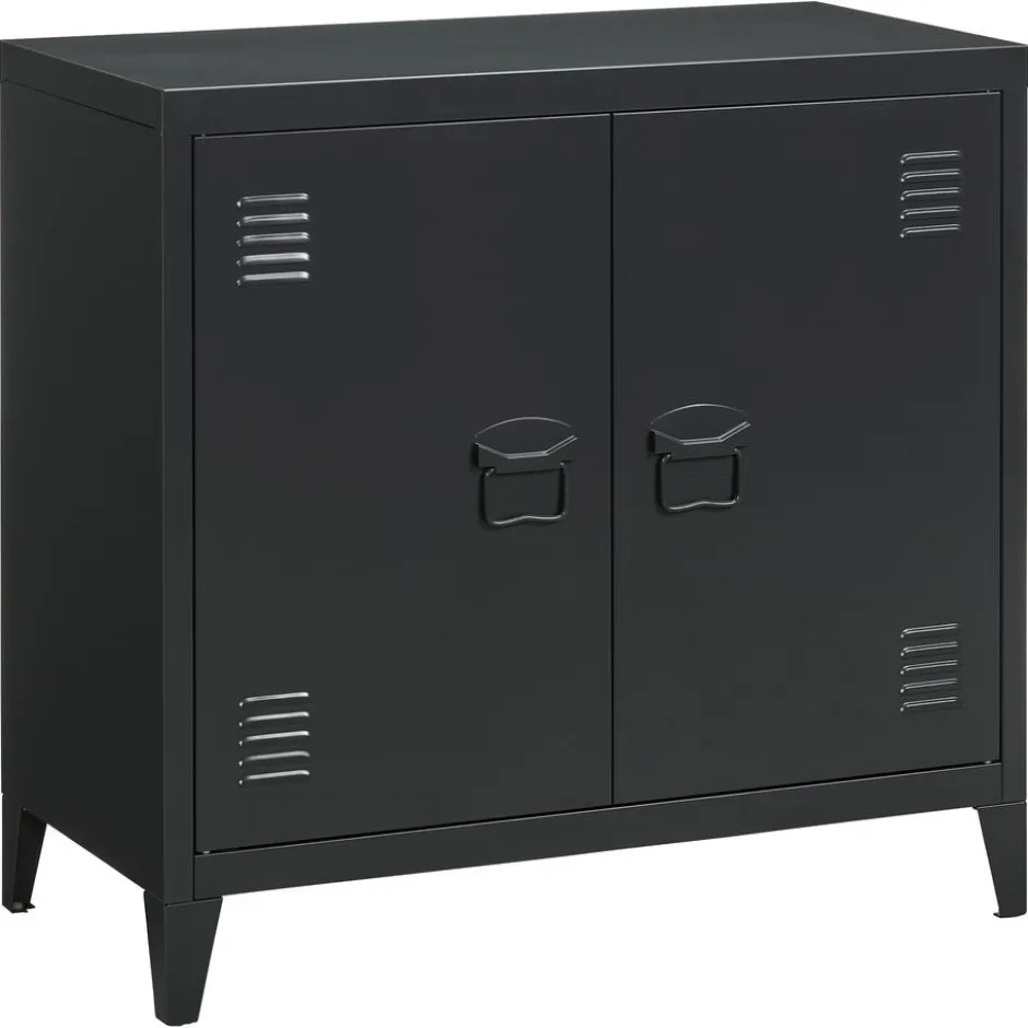 Lockerkast Leipzig 2-Deurs Zwart|Kwantum Best