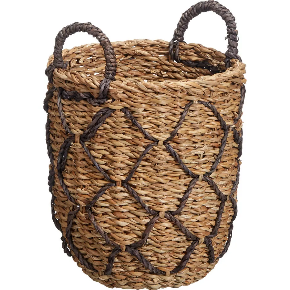 Mand Check Naturel ø 24x28 Cm|Kwantum Clearance