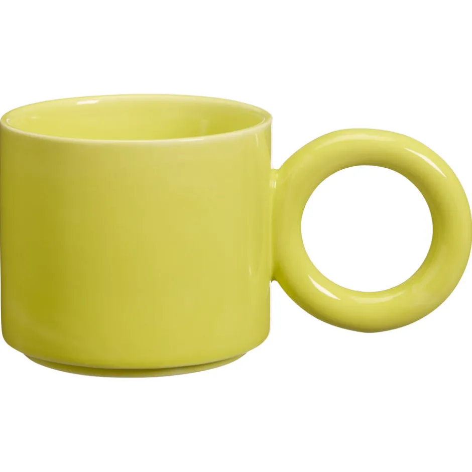 Mok Met Oor Crispen Fluor Lime 225ml|Kwantum Hot