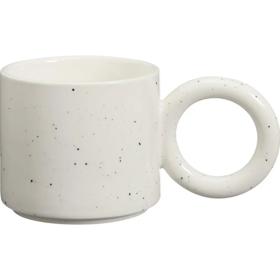 Mok Met Oor Crispen Spikkel Zwart/ 225ml|Kwantum Best