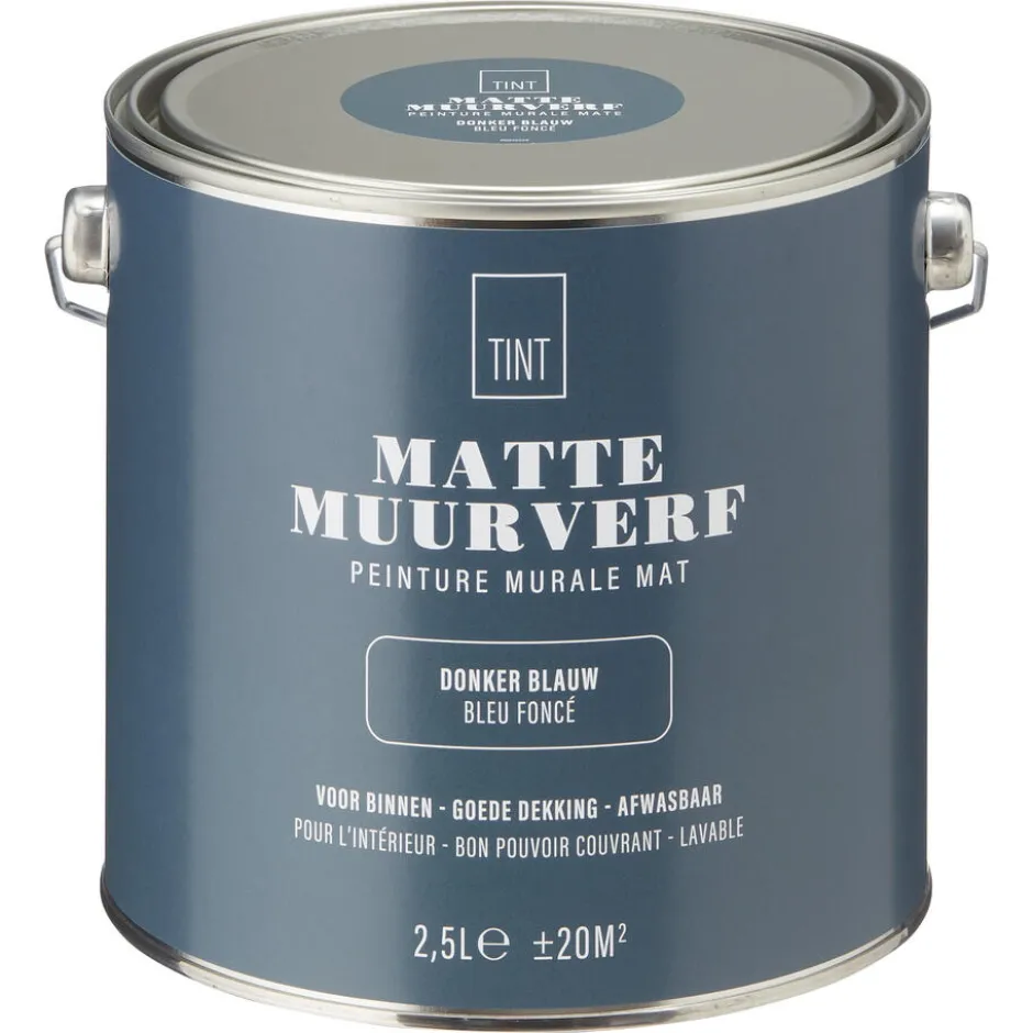 Muurverf Mat Donker Blauw 2.5 L|Kwantum Fashion