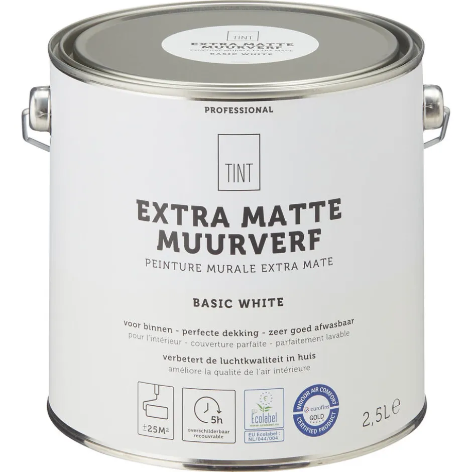 Muurverf Professional Basic White 2.5 L|Kwantum New