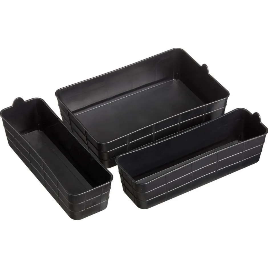 Opberger Midi Zwart - 3 Stuks|Kwantum Clearance