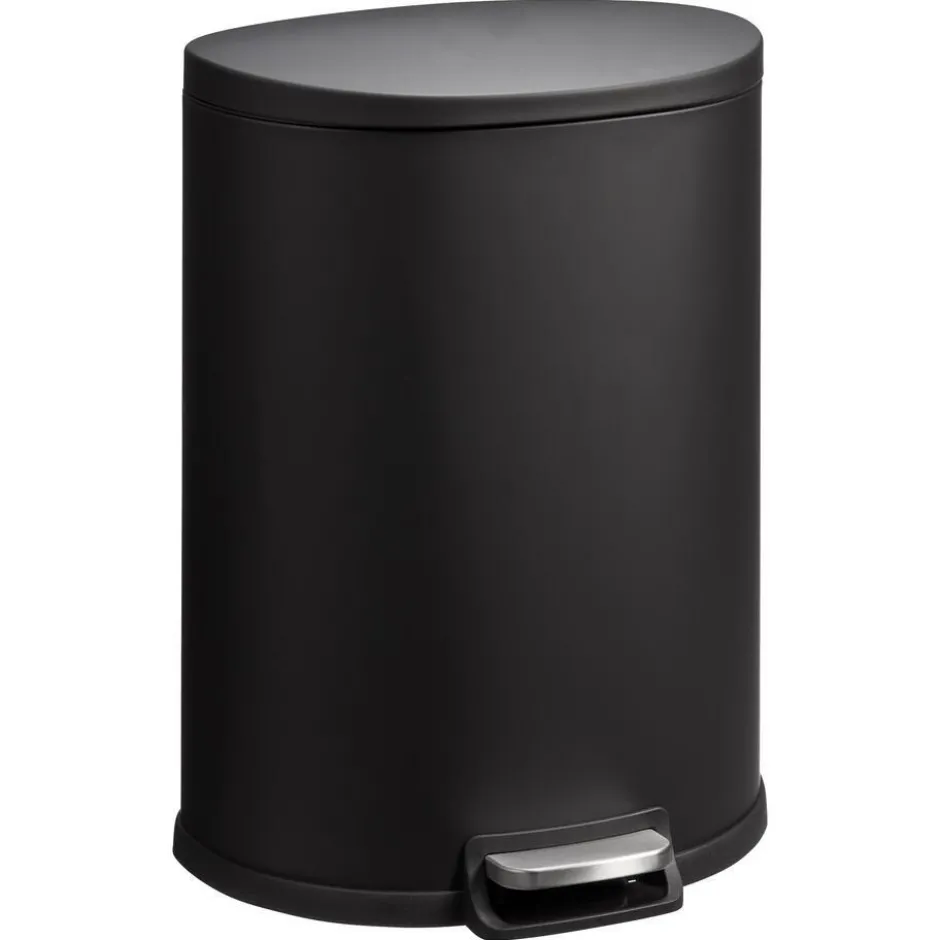 Pedaalemmer Flatback 50 Liter Zwart|Kwantum Outlet