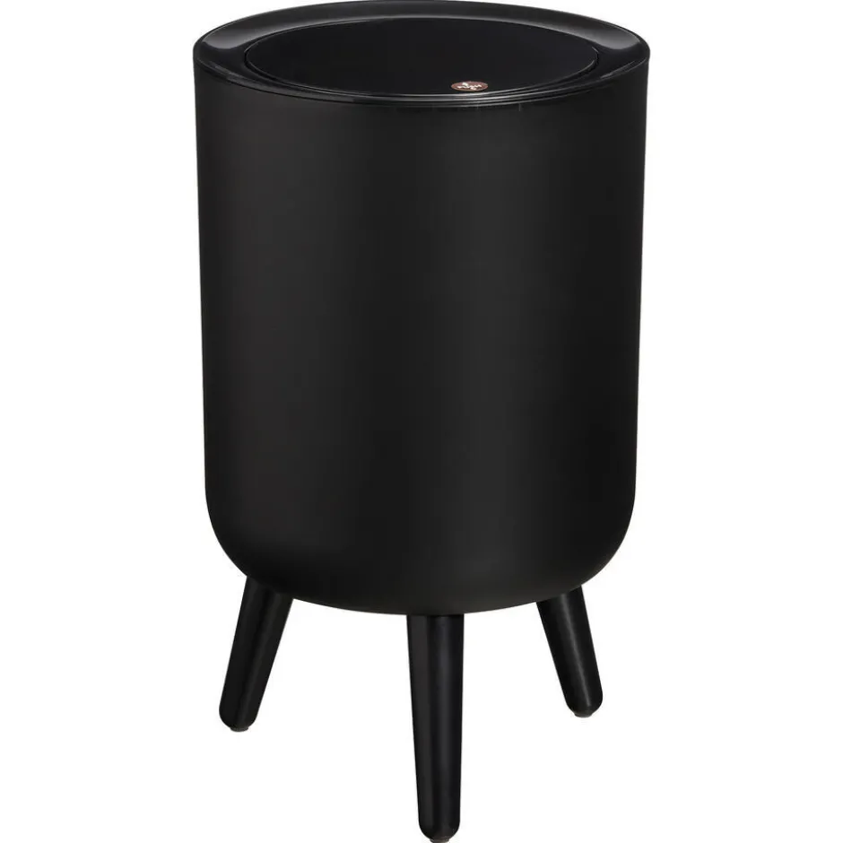 Prullenbak Pootjes 7 Liter Zwart|Kwantum Online