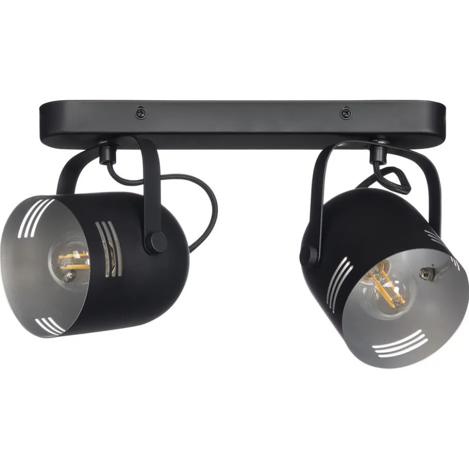 Spot Secna Zwart - 2-Lichts|Kwantum New