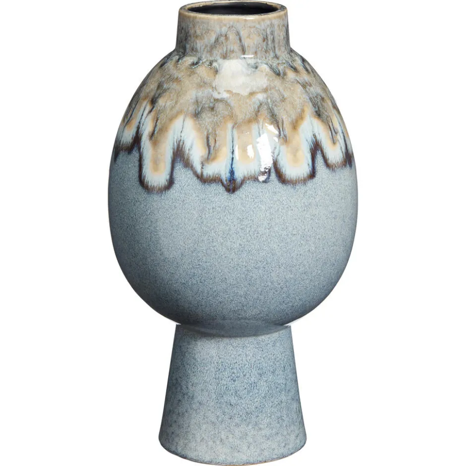 Vaas Niort Blauw 38x22 Cm|Kwantum Sale