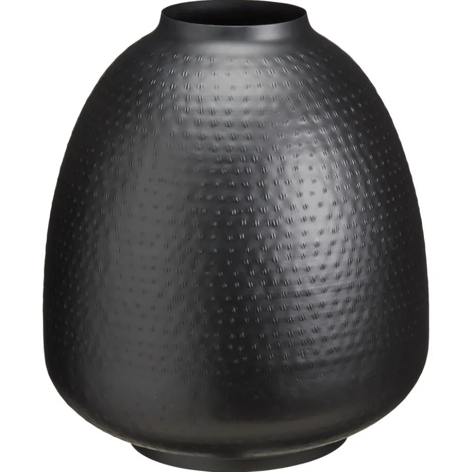 Vaas Toula Zwart - 30x35 Cm|Kwantum Outlet