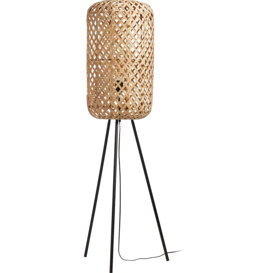 Vloerlamp Aphrodite Zwart Naturel|Kwantum Clearance