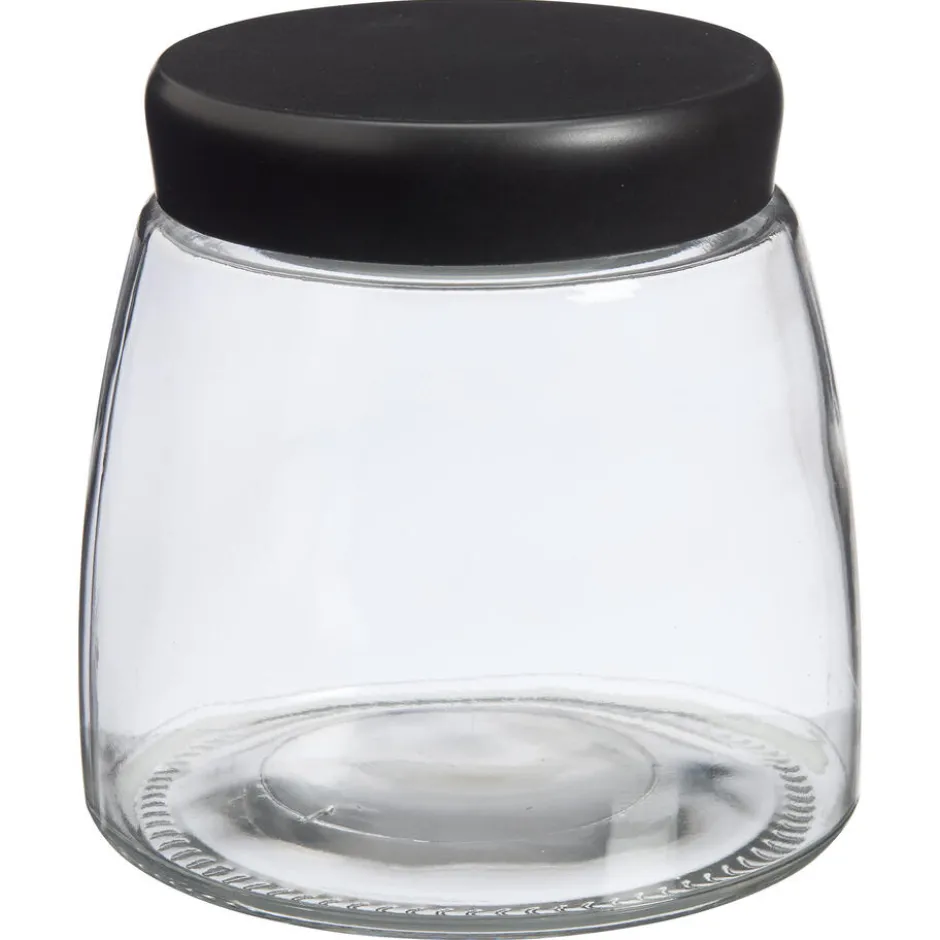 Voorraadpot Glas Zwart - 12,5 Cm 13 Cm|Kwantum Hot