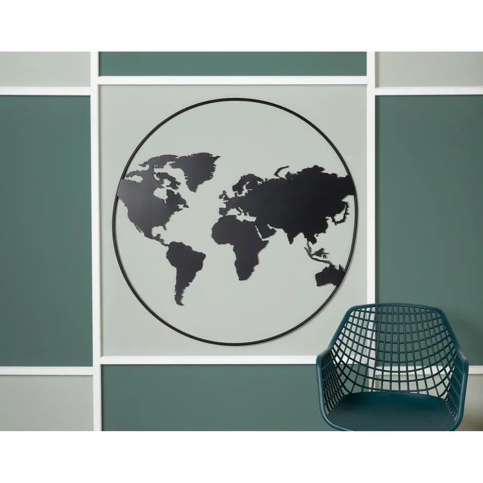Wanddecoratie El Mundo Zwart|Kwantum Best